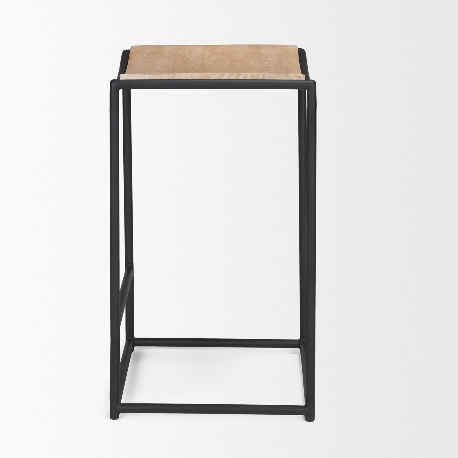 Mercana Taniel Black Metal Counter Stool