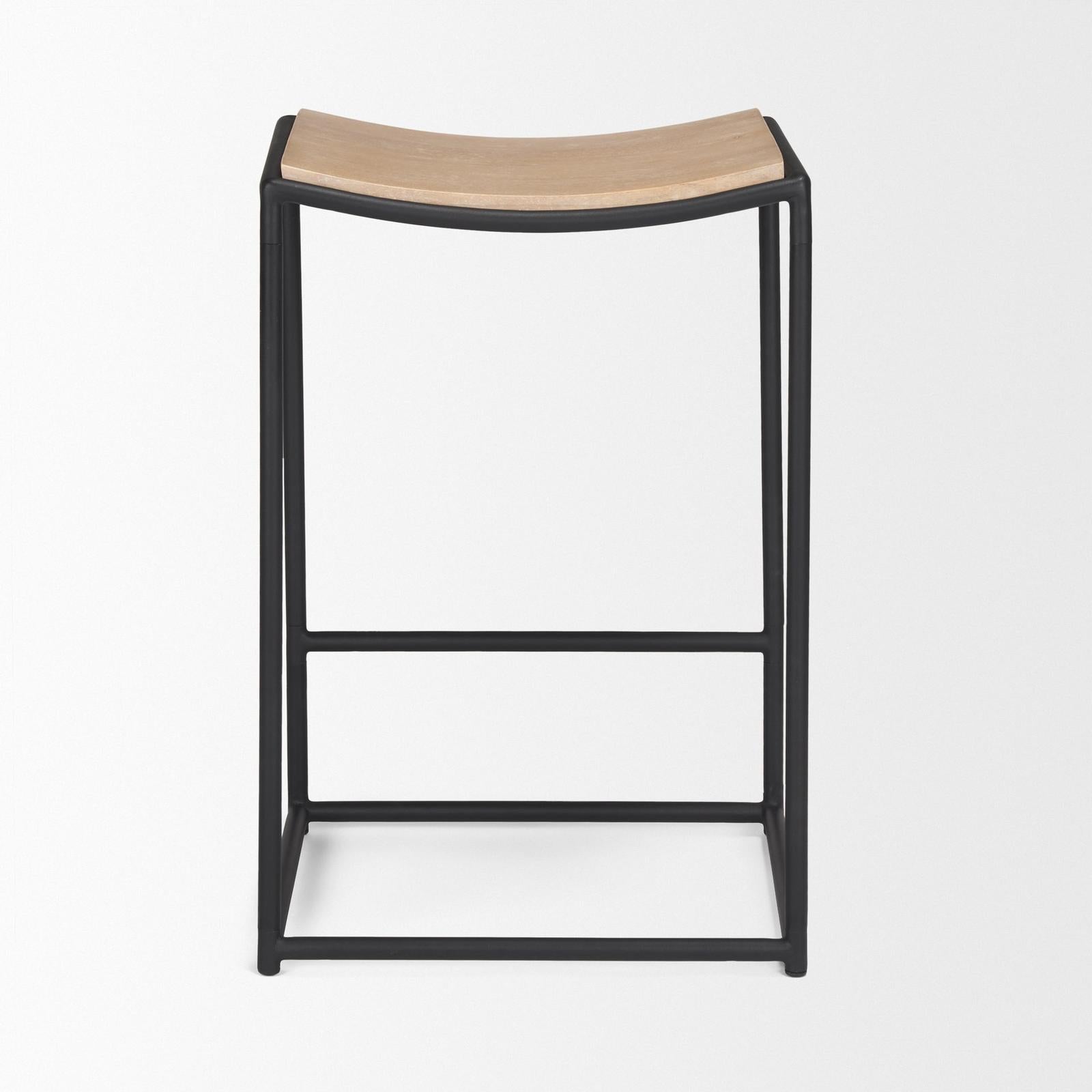 Mercana Taniel Black Metal Counter Stool