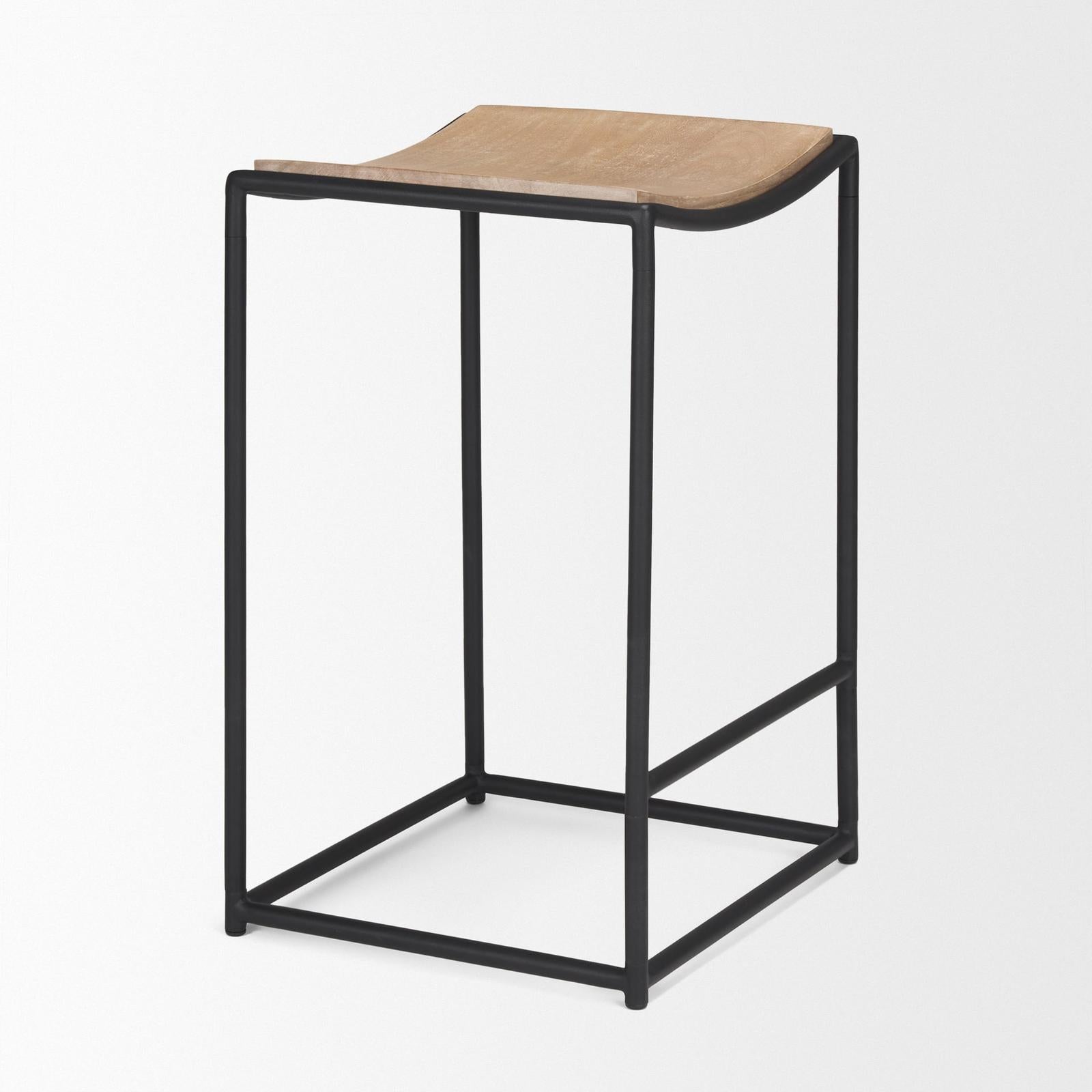 Mercana Taniel Black Metal Counter Stool