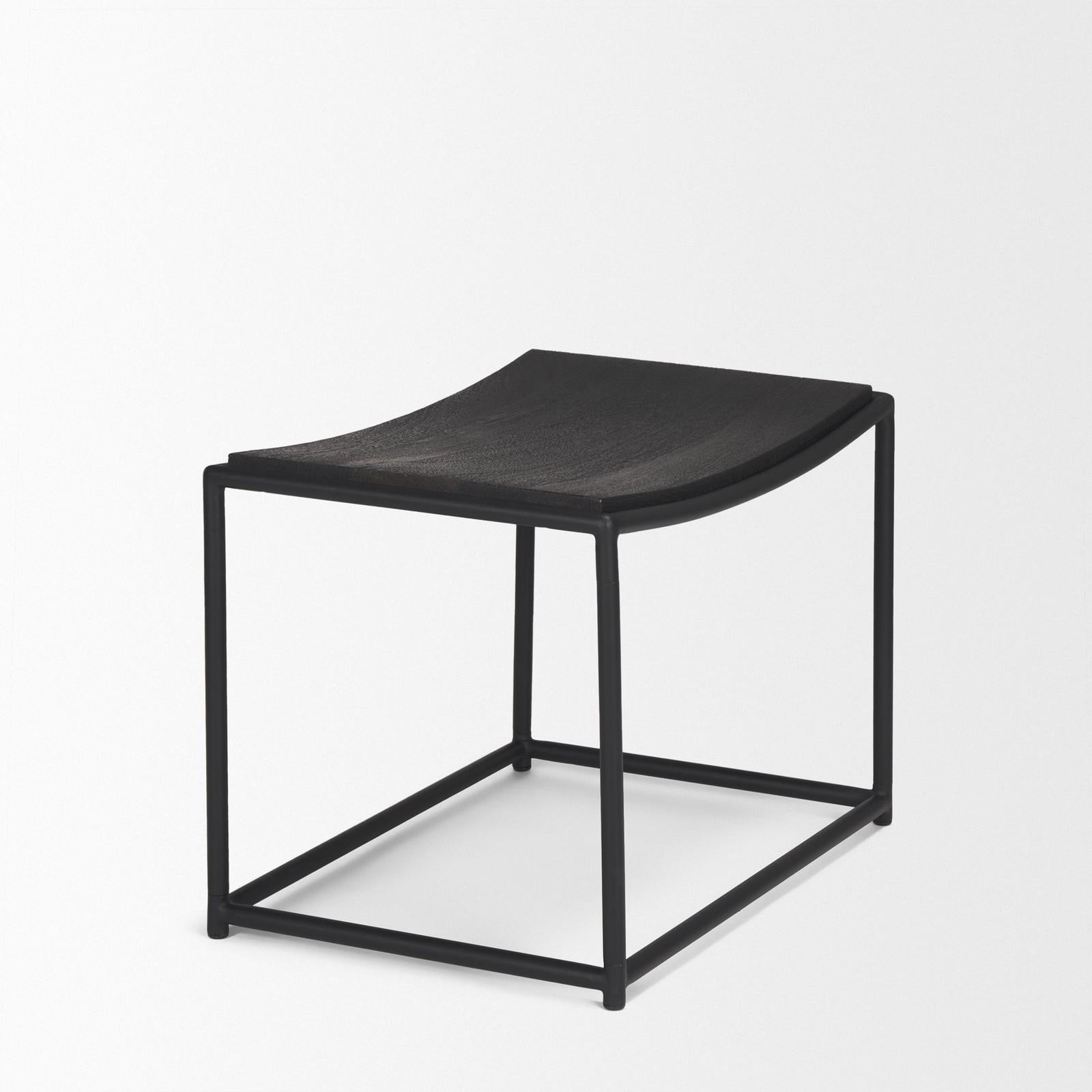 Mercana Taniel Wood w/ Black Metal Stool Clearance