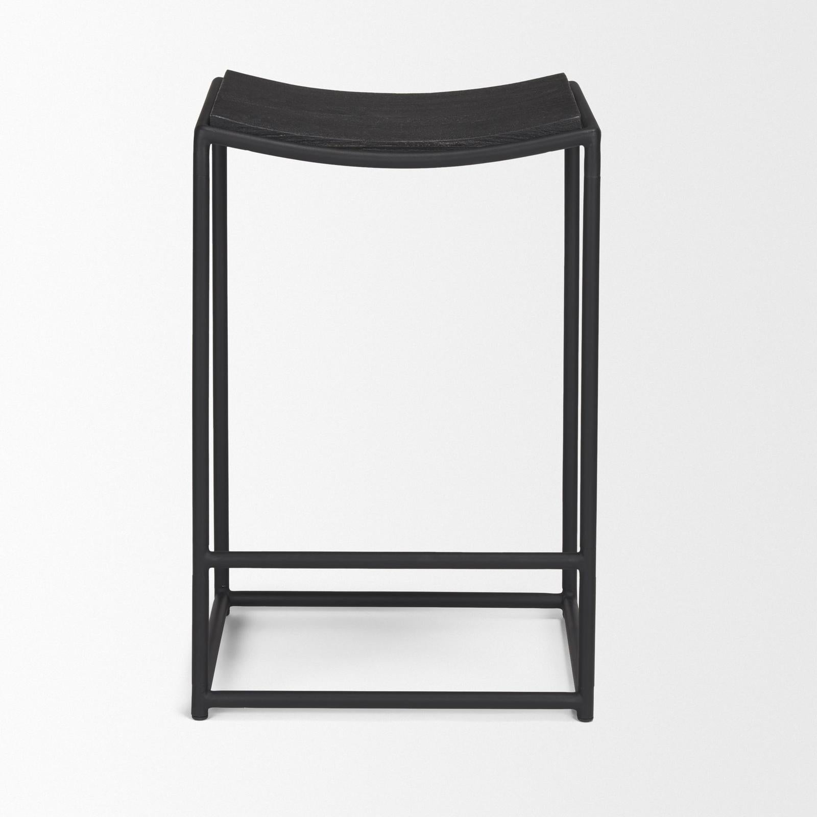 Mercana Taniel Black Metal Counter Stool