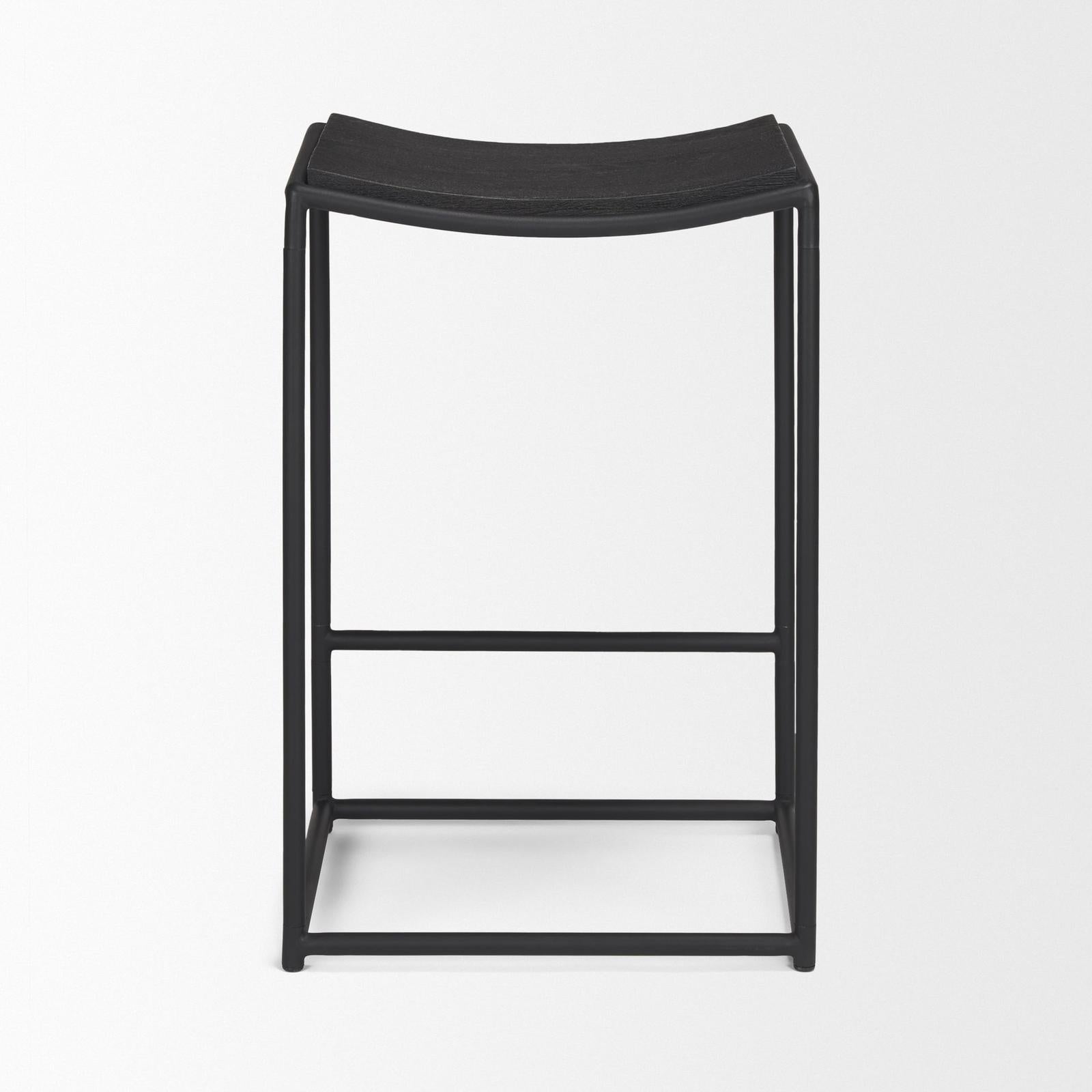 Mercana Taniel Black Metal Counter Stool