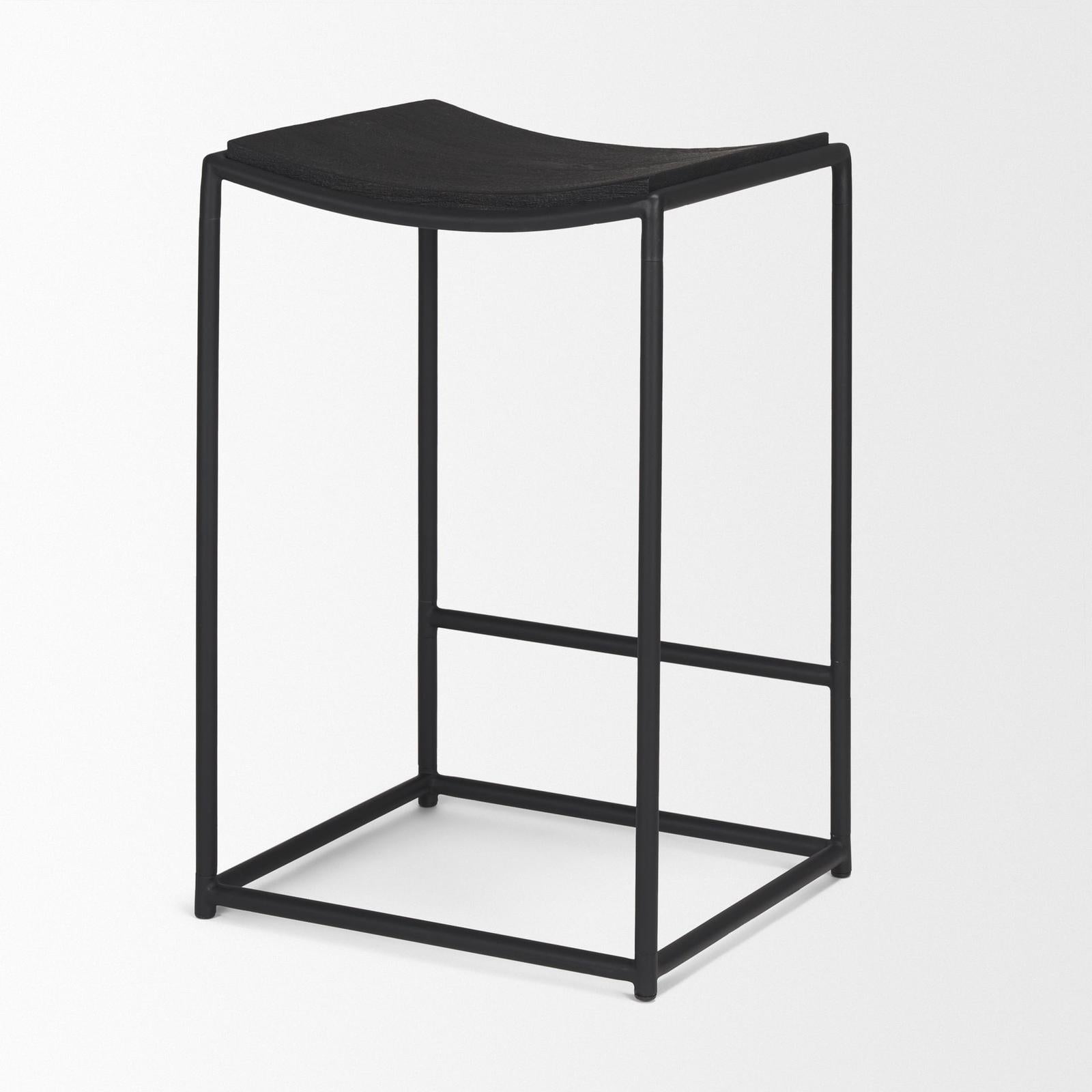 Mercana Taniel Black Metal Counter Stool
