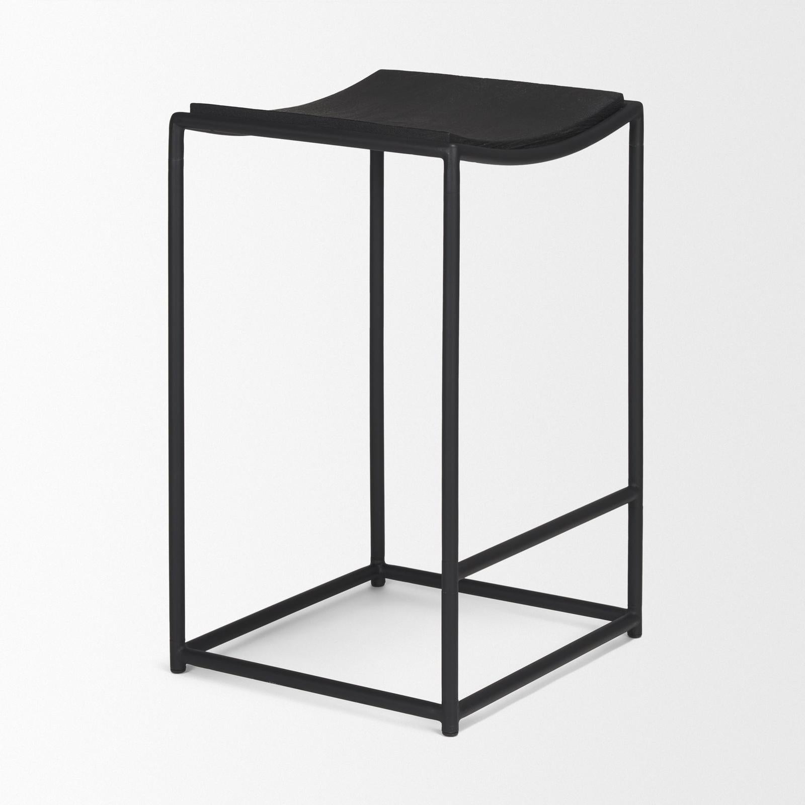 Mercana Taniel Black Metal Counter Stool