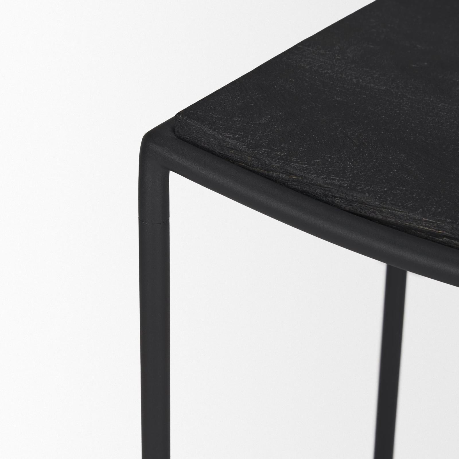 Mercana Taniel Black Metal Counter Stool