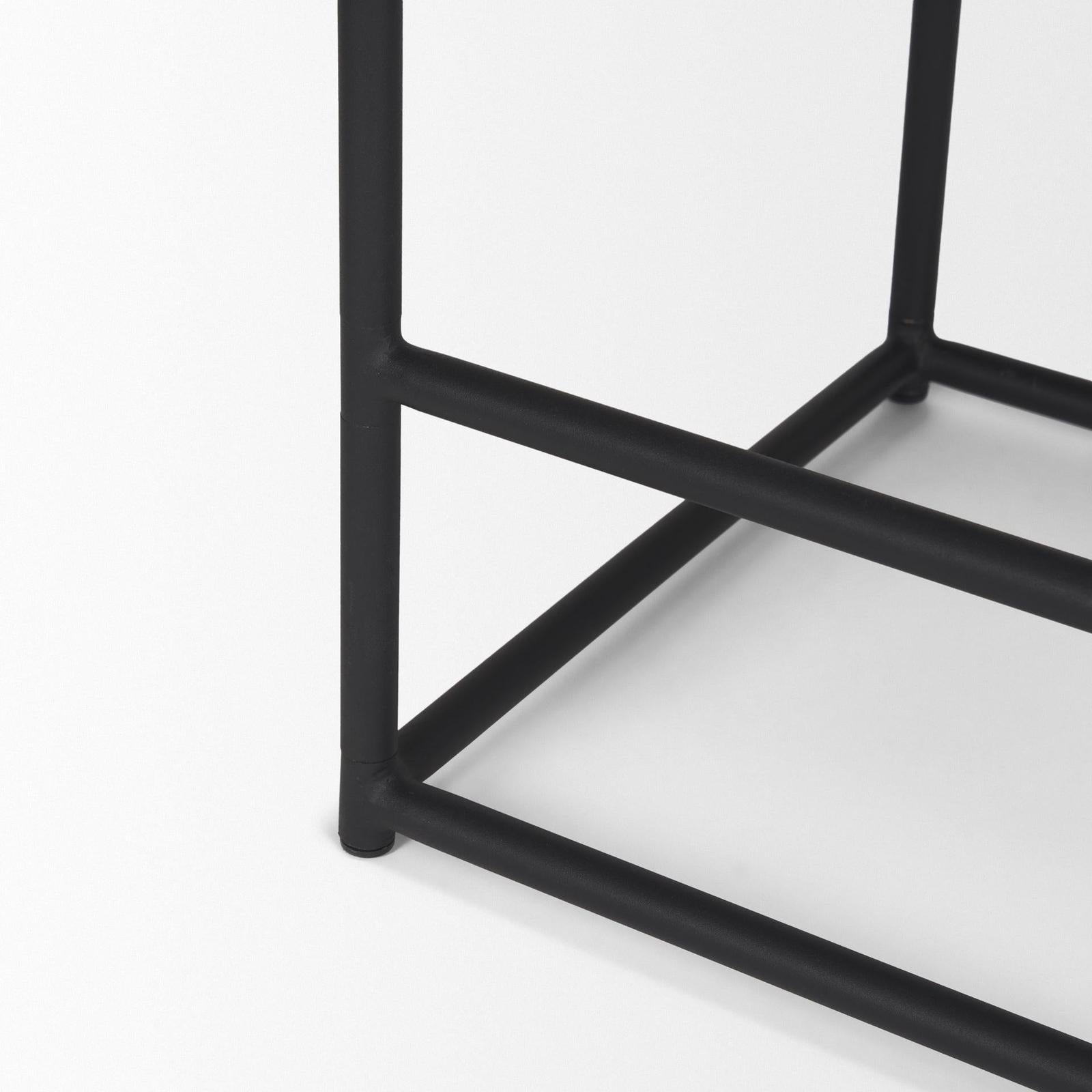 Mercana Taniel Black Metal Counter Stool