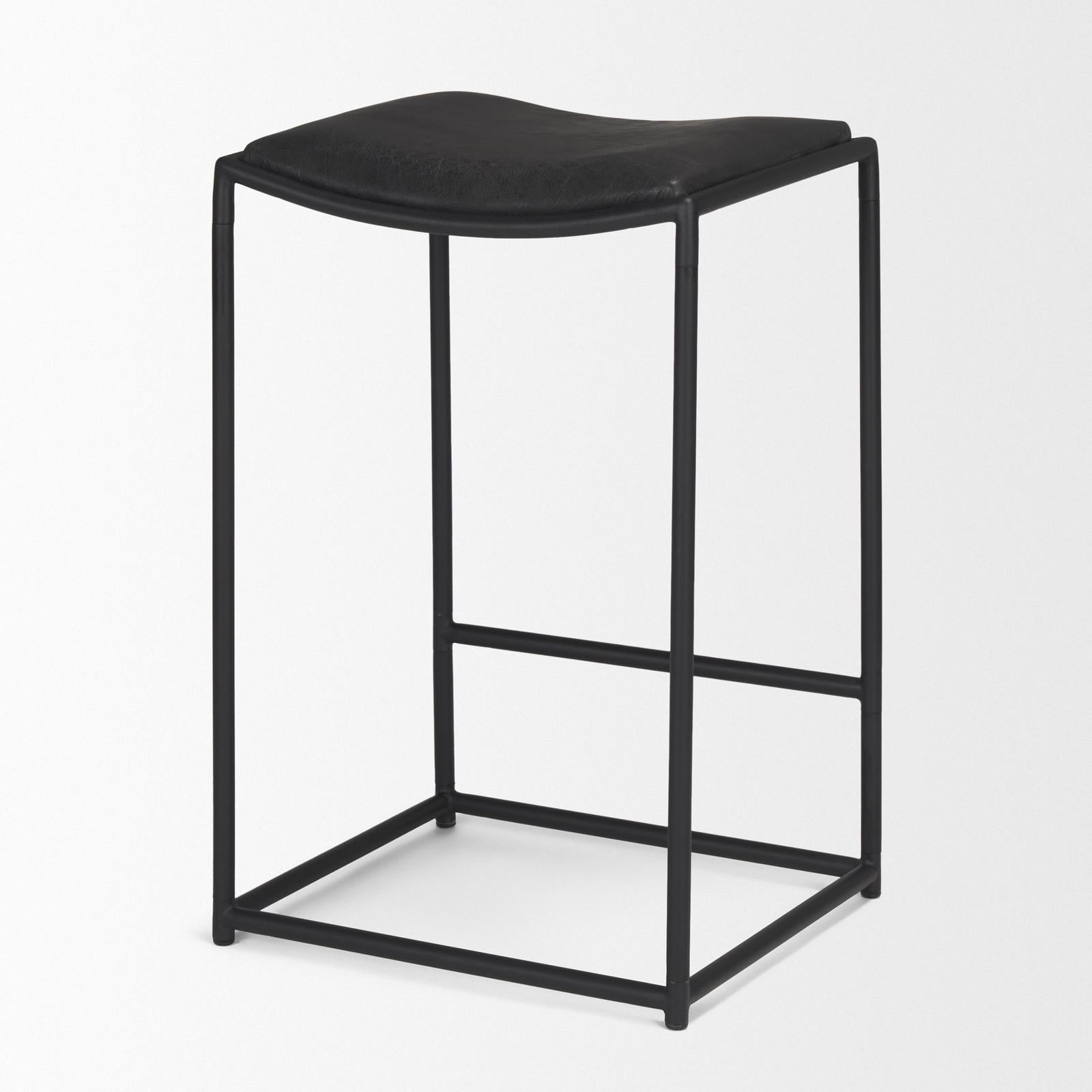 Mercana Taniel Black Metal Counter Stool