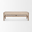 Mercana Tadi Rectangular Dark Brown Wood w/ Rug Seat Bench Clearance