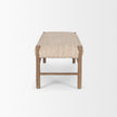 Mercana Tadi Rectangular Dark Brown Wood w/ Rug Seat Bench Clearance