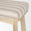 Mercana Taimo White Washed Light Brown Wood w/ Striped Fabric Seat Bench Clearance
