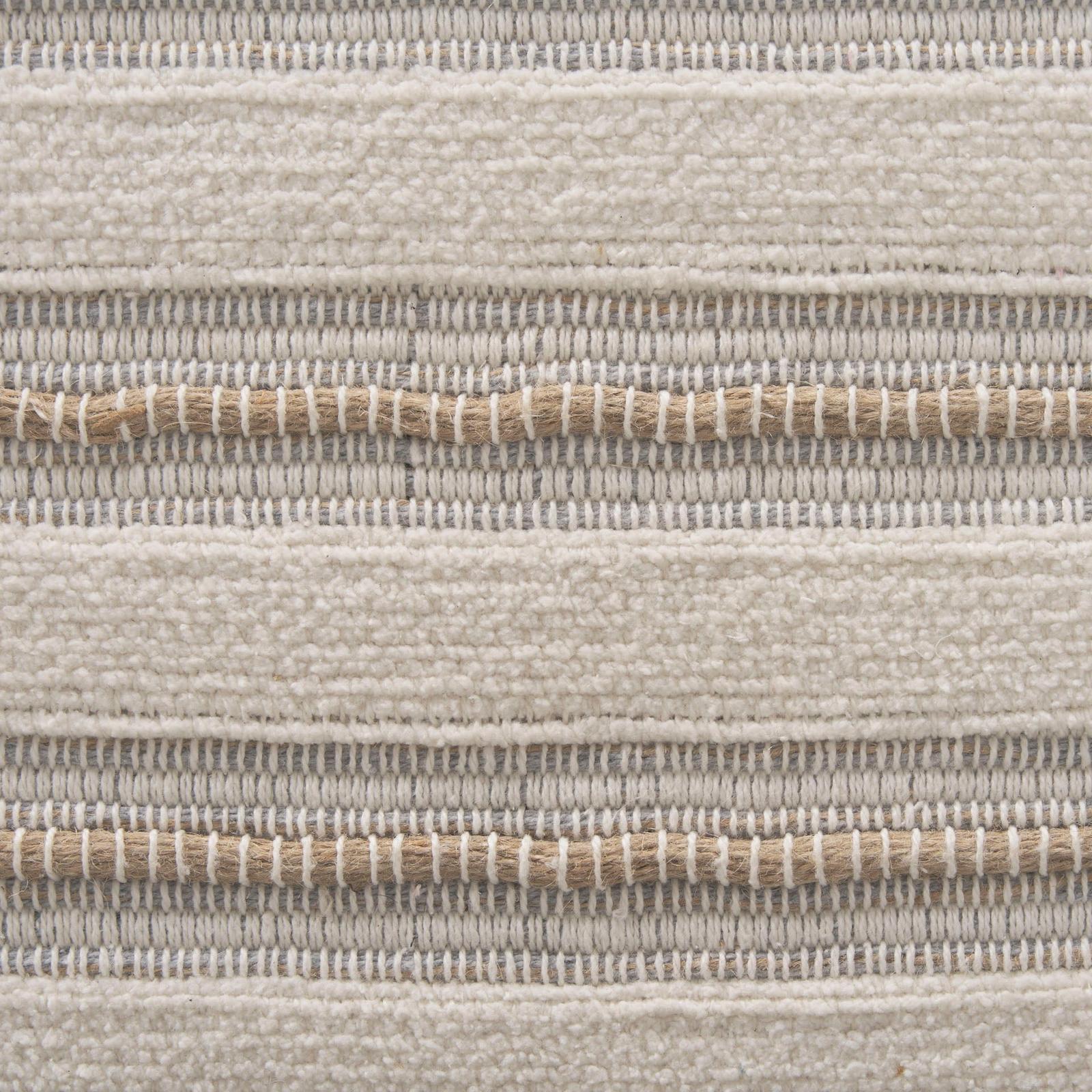 Mercana Taimo White Washed Light Brown Wood w/ Striped Fabric Seat Bench Clearance
