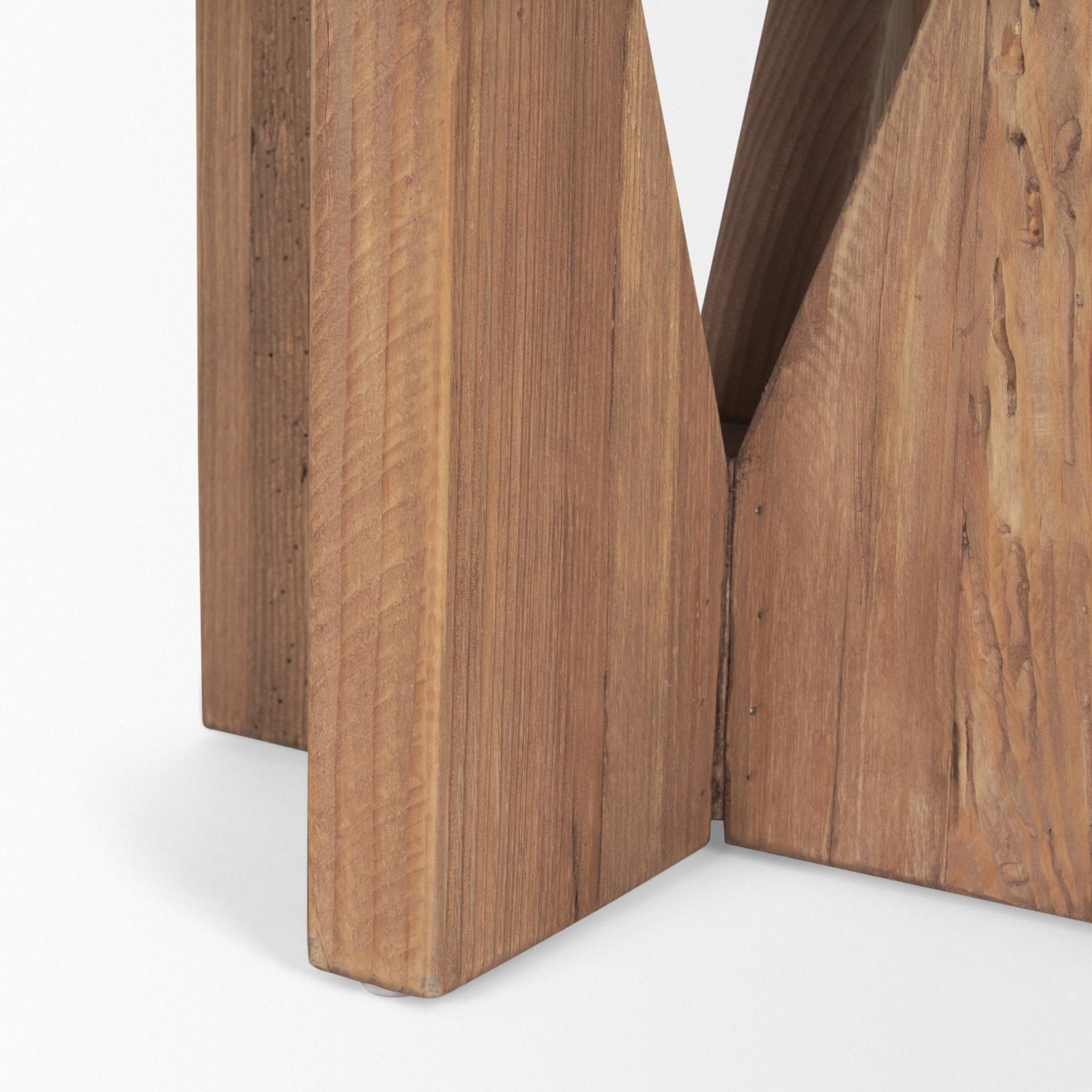 Mercana Tahlia Round Natural Brown Wood w/ Angled Legs Stool Clearance