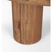 Mercana Tucson Natural Wood w/ Round Black Oak Top Coffee Table Clearance