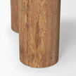 Mercana Tucson Natural Wood w/ Round Black Oak Top Side Table Clearance