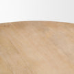Mercana Terra Dark Brown Wood Round Fluted Dining Table