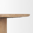 Mercana Terra Dark Brown Wood Round Fluted Dining Table