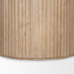 Mercana Terra Dark Brown Wood Round Fluted Dining Table