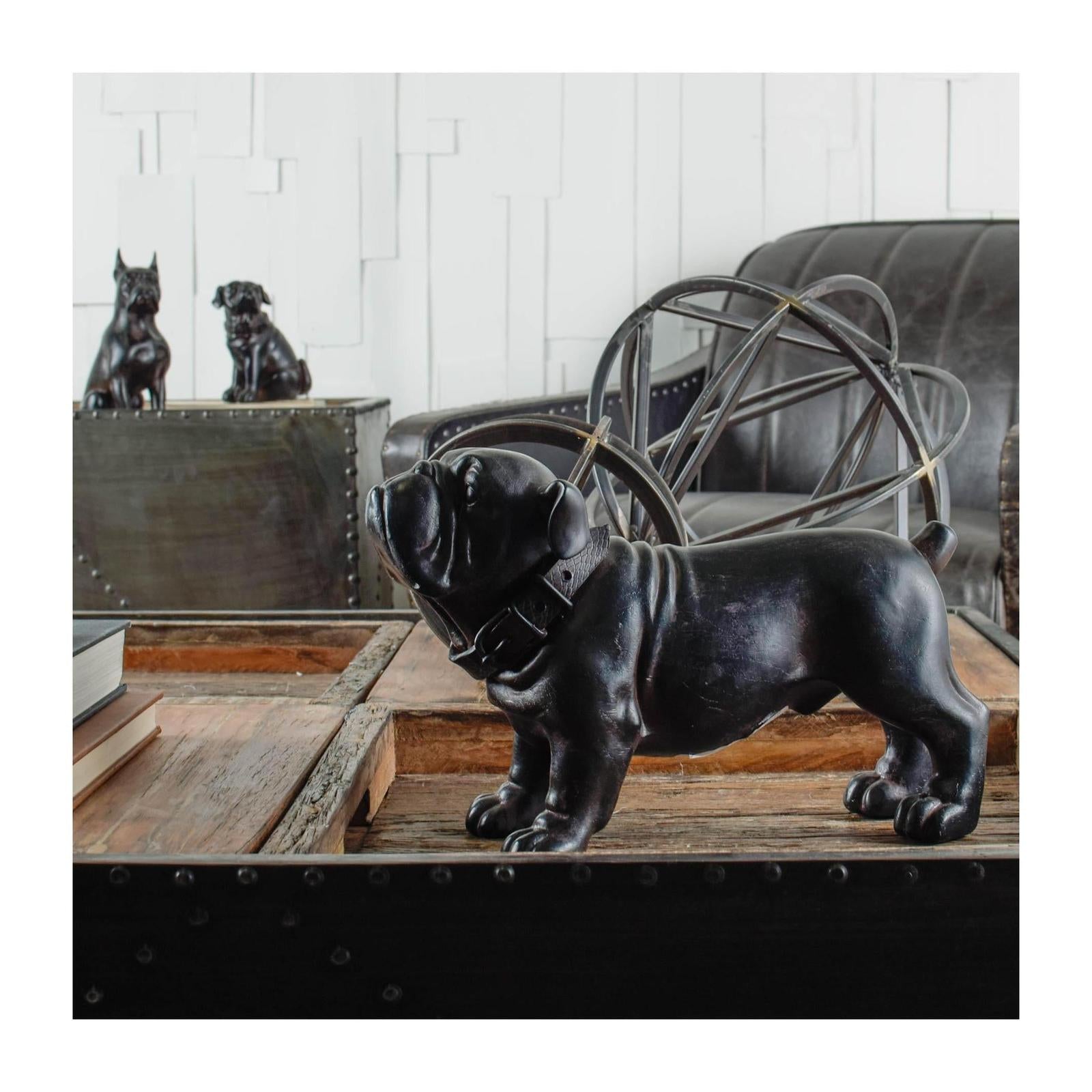 Mercana Hugo Black Resin Bulldog