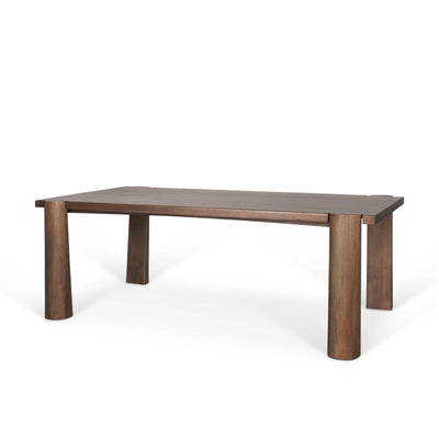 Mercana Tammar Rectangular Brown Wood w/ Tapered Legs Dining Table