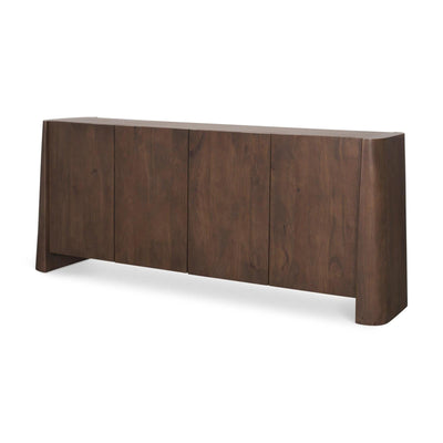 Mercana Tammar Brown Wood 4-Door Sideboard