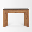 Mercana Tabor Natural Wood w/ Black Oak Waterfall Console Table Clearance
