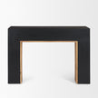 Mercana Tabor Natural Wood w/ Black Oak Waterfall Console Table Clearance