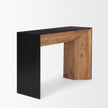 Mercana Tabor Natural Wood w/ Black Oak Waterfall Console Table Clearance