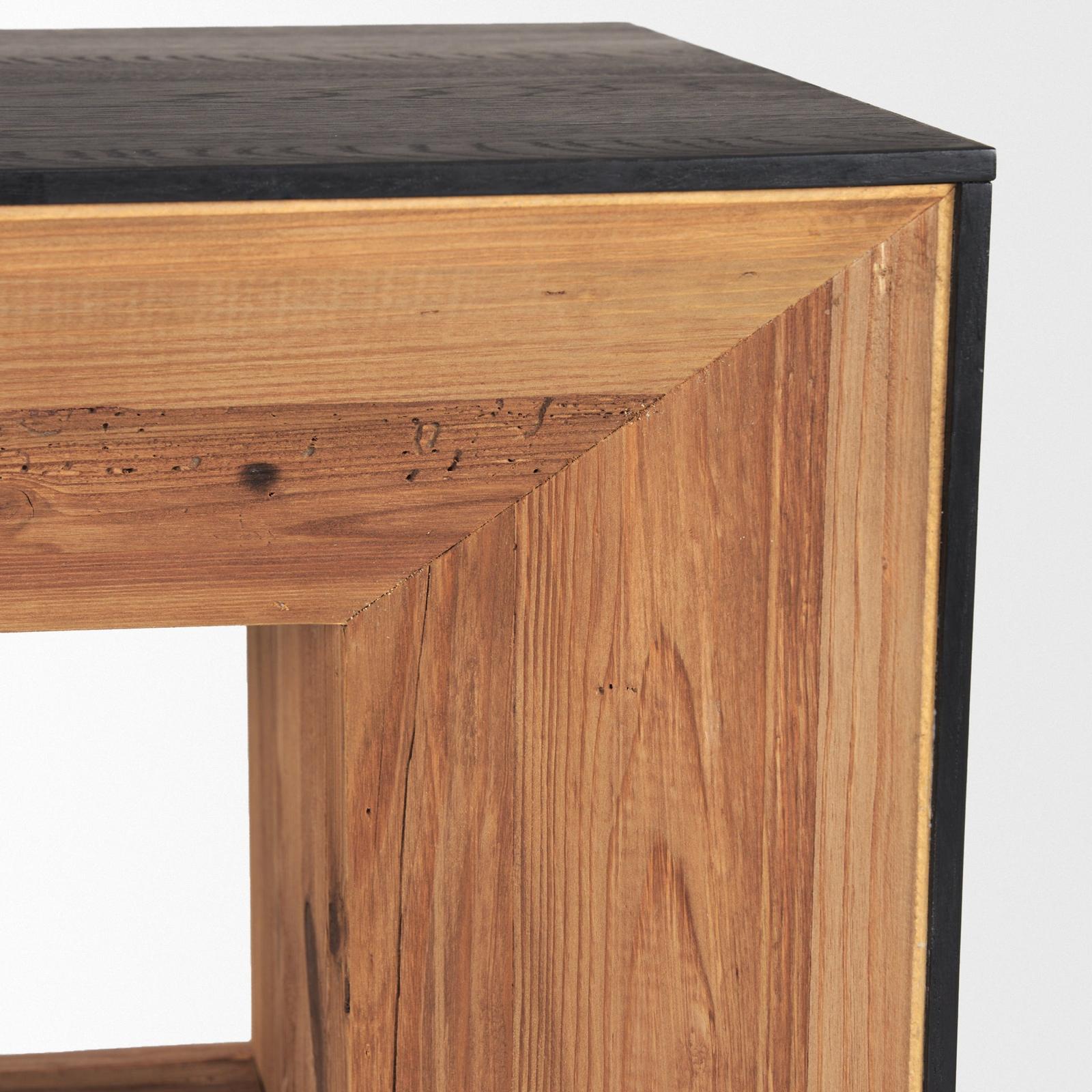 Mercana Tabor Natural Wood w/ Black Oak Waterwall Media Console Clearance