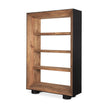Mercana Tabor Natural Wood w/ Black Oak Frame Bookcase Clearance