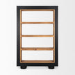 Mercana Tabor Natural Wood w/ Black Oak Frame Bookcase Clearance