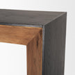 Mercana Tabor Natural Wood w/ Black Oak Frame Bookcase Clearance