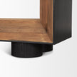 Mercana Tabor Natural Wood w/ Black Oak Frame Bookcase Clearance