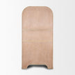 Mercana Sorina Reverse Fluted Light Brown Wood Curio Cabinet