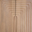 Mercana Sorina Reverse Fluted Light Brown Wood Curio Cabinet