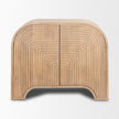 Mercana Sorina Reverse Fluted Light Brown Wood Accent Cabinet