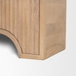 Mercana Sorina Reverse Fluted Light Brown Wood Accent Cabinet