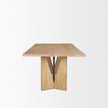 Mercana Tarro Wood w/ Geometrical Base Dining Table