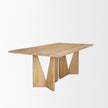 Mercana Tarro Wood w/ Geometrical Base Dining Table