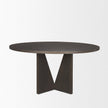Mercana Tarro Wood w/ Geometrical Base Dining Table