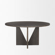 Mercana Tarro Wood w/ Geometrical Base Dining Table
