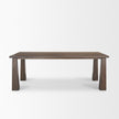 Mercana Wolcott Rectangular Dark Brown Solid Wood Dining Table