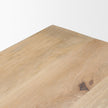 Mercana Shivon Light Brown Mango Wood W/ Travertine Dining Table