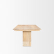 Mercana Shivon Light Brown Mango Wood W/ Travertine Dining Table