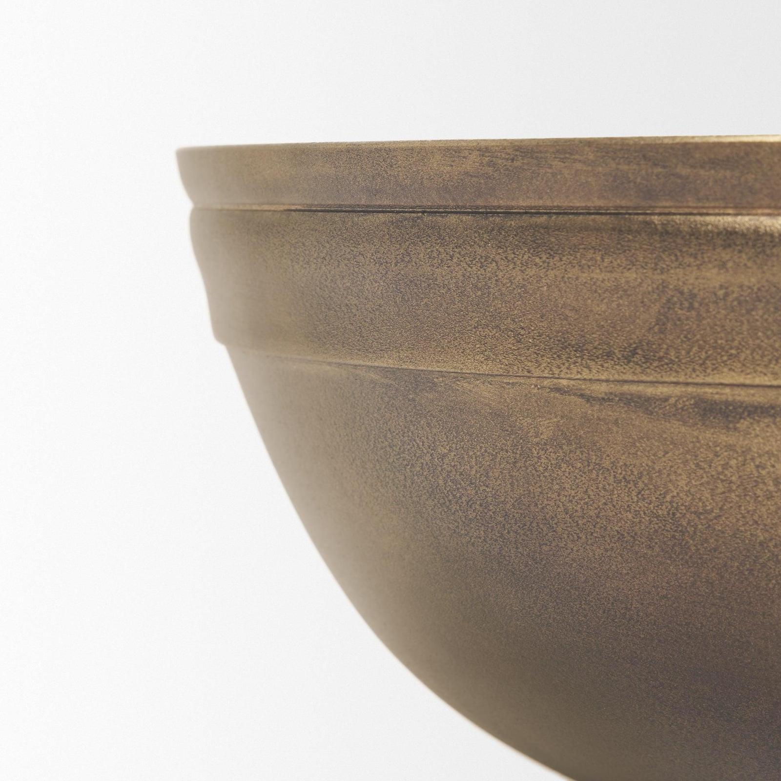 Mercana Tomiko Decorative Brass Finished Cast Aluminum Round Bowls