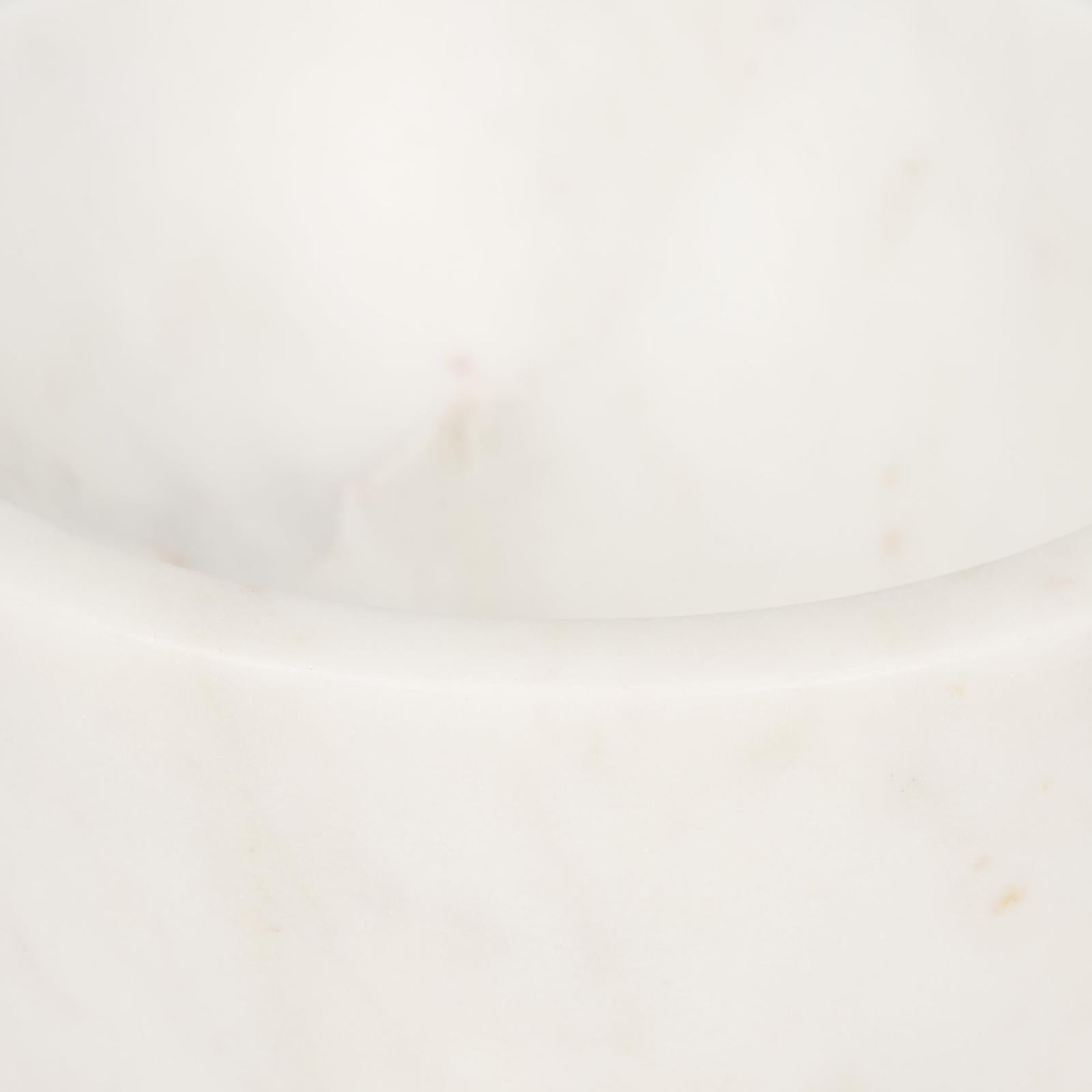 Mercana Katora Premium Solid White Marble Bowl