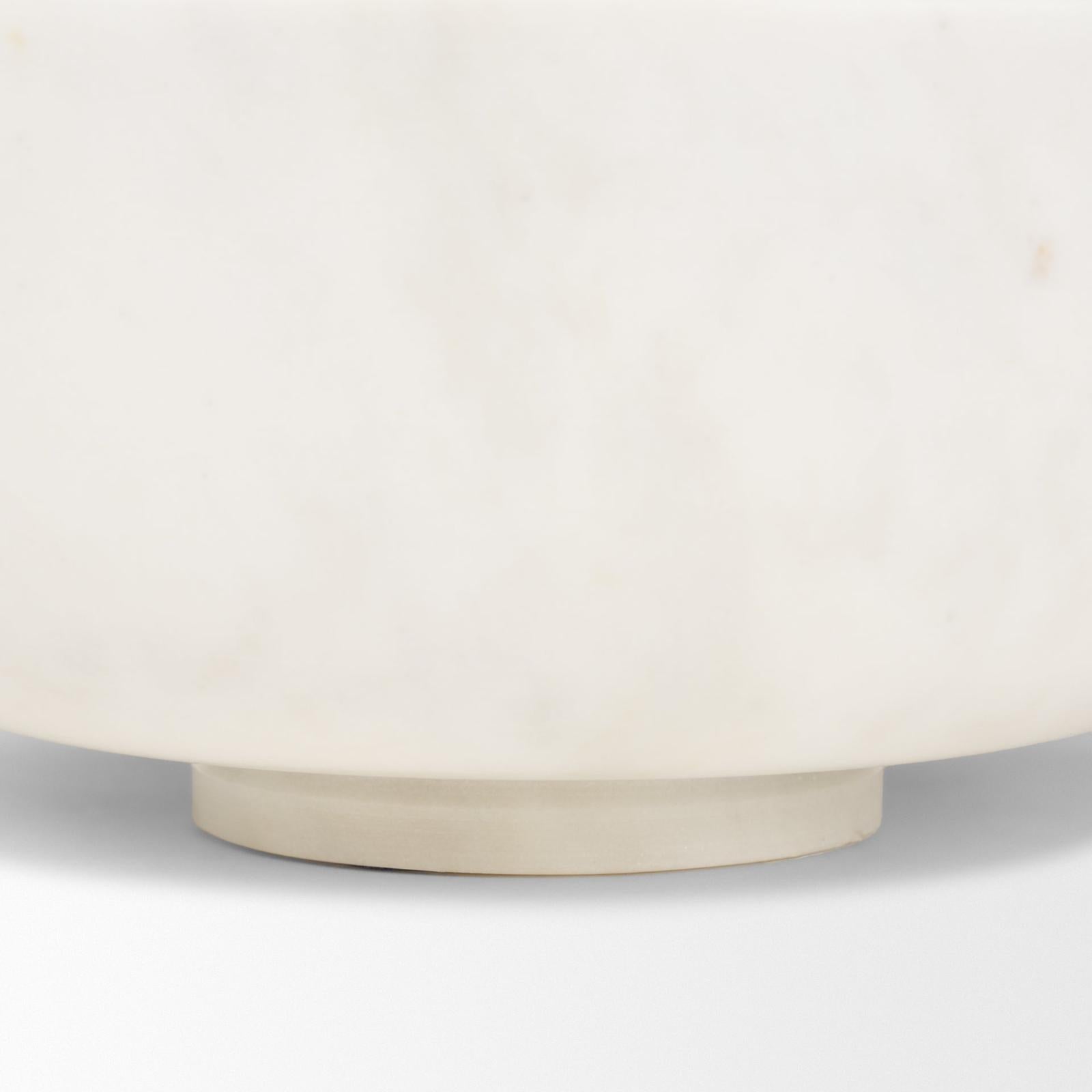 Mercana Katora Premium Solid White Marble Bowl