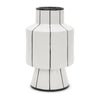 Mercana Dinah White w/ Black Stripes Ceramic Vase Clearance