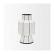 Mercana Dinah White w/ Black Stripes Ceramic Vase Clearance
