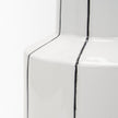 Mercana Dinah White w/ Black Stripes Ceramic Vase Clearance