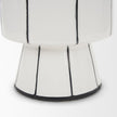 Mercana Dinah White w/ Black Stripes Ceramic Vase Clearance